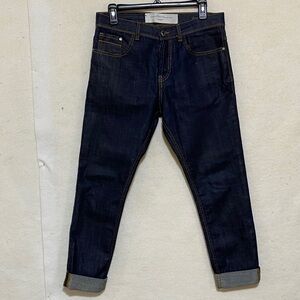 Zara Men’s Indigo Slim Jeans with Contrast Stitching